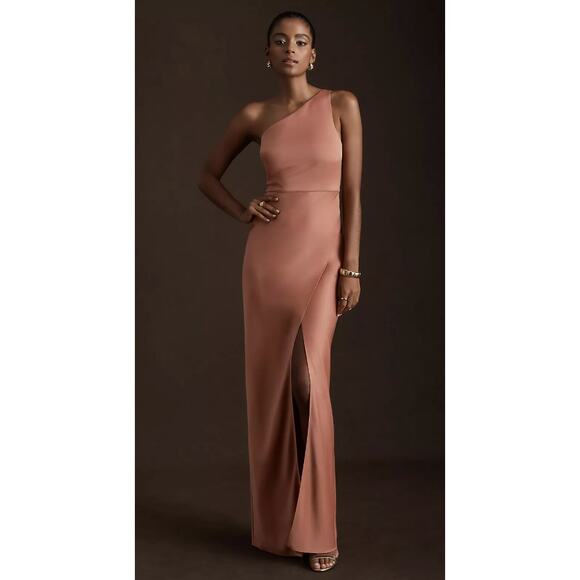 BHLDN Dresses & Skirts - NWT BHLDN Anthropologie Dylan Cocktail Bridesmaid Dress Sedona One Shoulder Maxi